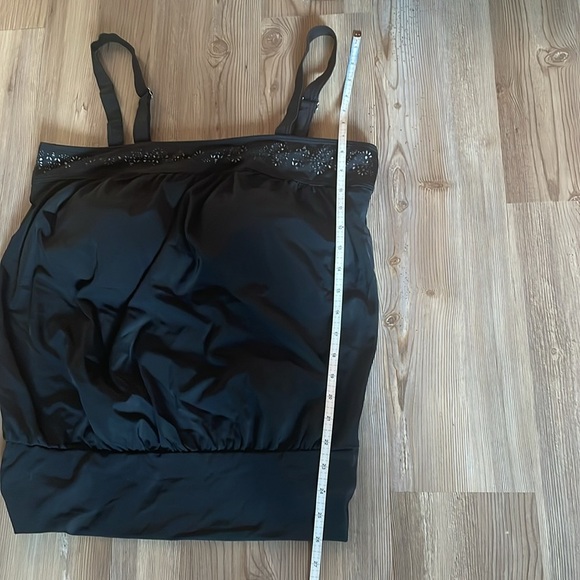 Swimsuits For All Laser Cut Blouson Tankini Set Black Plus size 18 NEW Beach - Picture 6 of 16